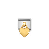 Nomination COMPOSABLE CLASSIC CHARMS Edelstahl und 18k gold (01_Herz)